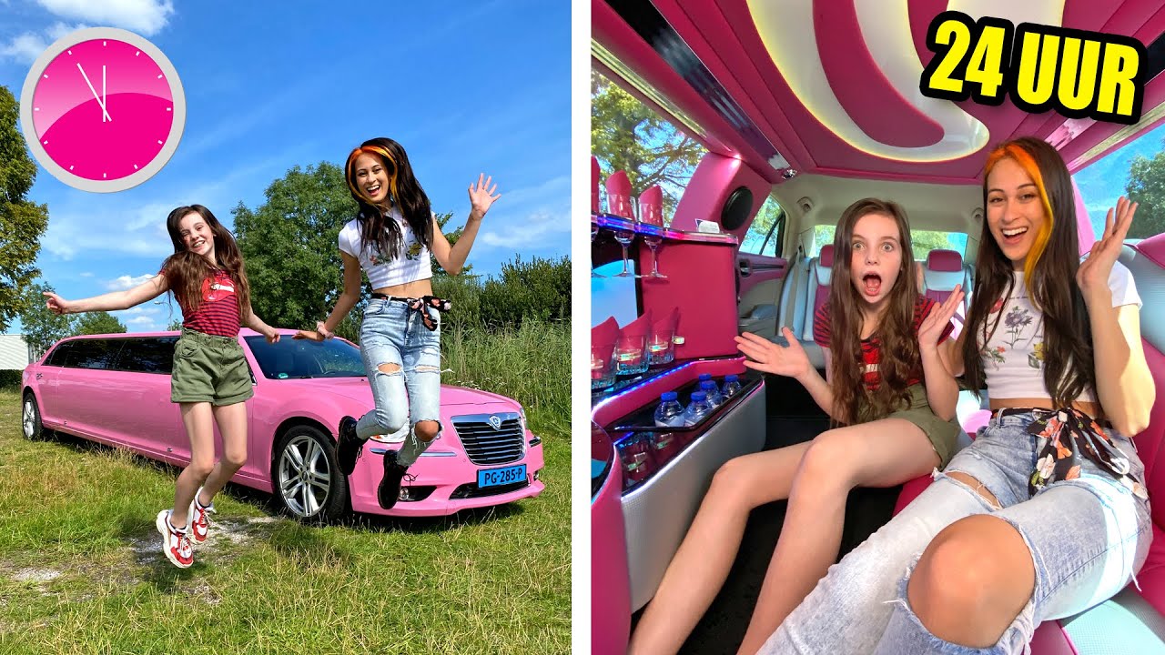 24 UUR OVERLEVEN IN EEN ROZE LIMO - met BIBI! || Fan Friday