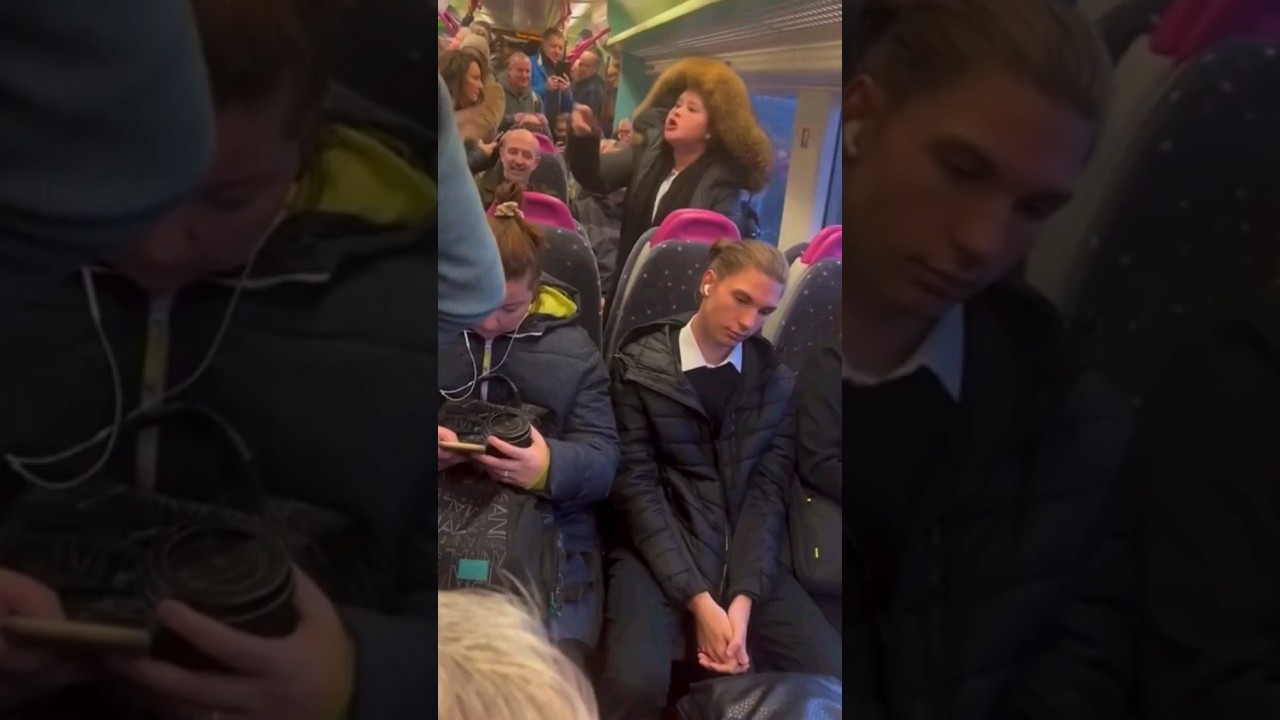Vaping on a train in the UK turns into a wild argument 🤬 #uk #fight #vape #vaping #girls #yute #fyp