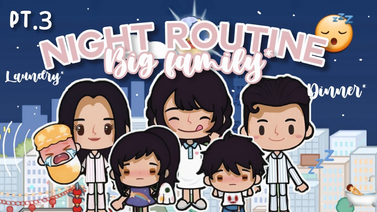 Miga World| Big Family Night Routine|😴🛀💗✨️
