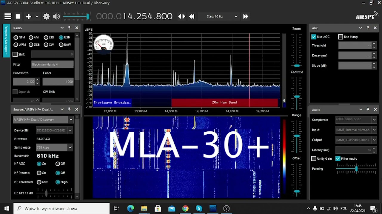 Magnetic loop test: MLA-30+ vs YouLoop - 20 m HAM band - Internal reception