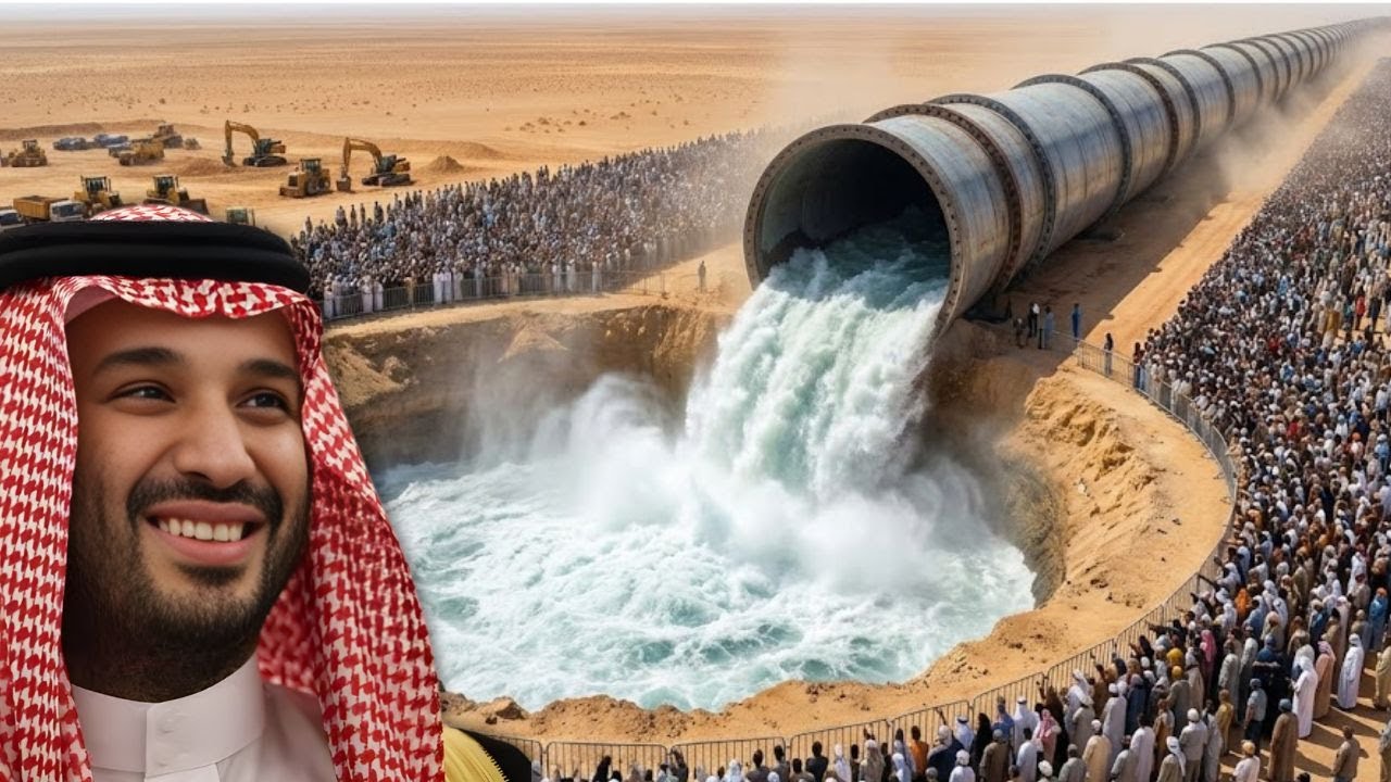 Como a Arábia Saudita Bombeia Bilhões de Litros de Água do Mar por Gigantescos Dutos no Deserto