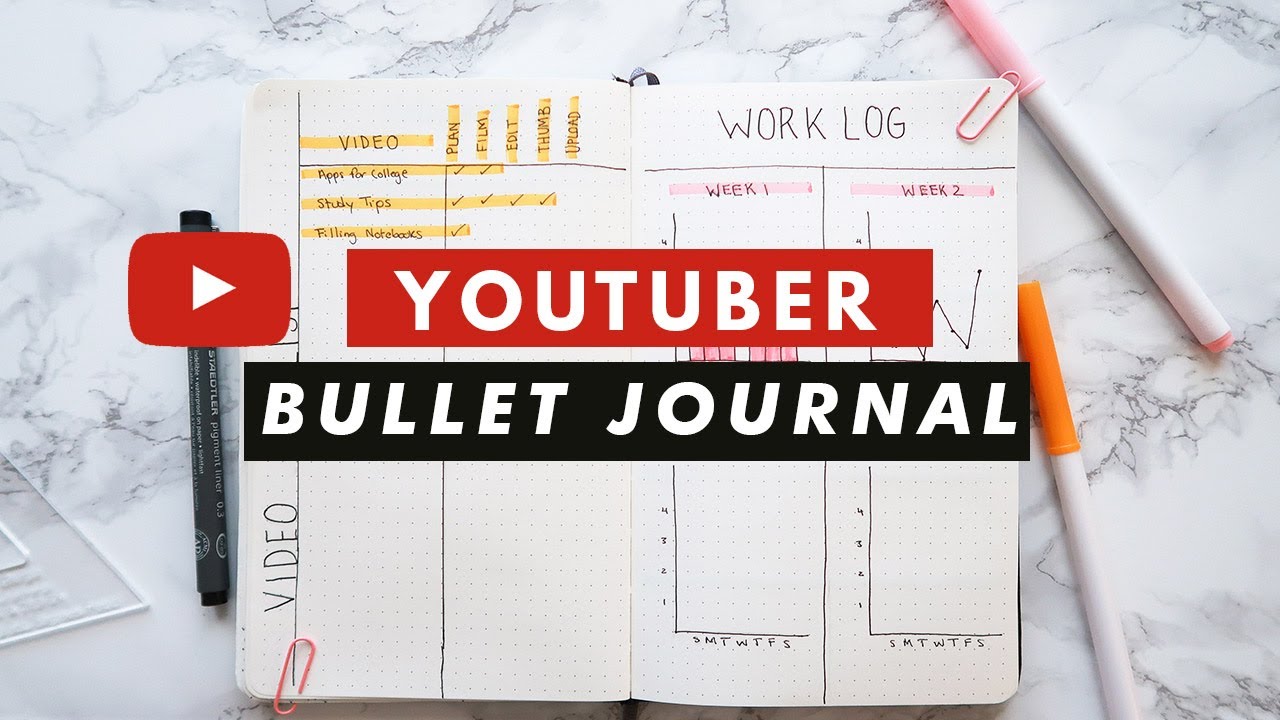 Bullet Journal Spreads For YOUTUBERS | YouTube Planning | Content Schedule | Organizing