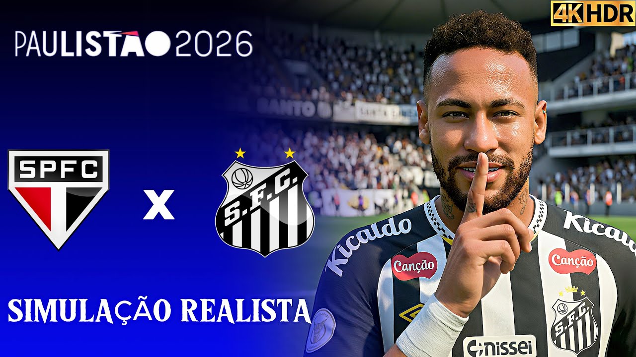 FIFA 26 4K - São Paulo x Santos | Paulistão 2026 | Simulação PC [4K60FPS] Realista.
