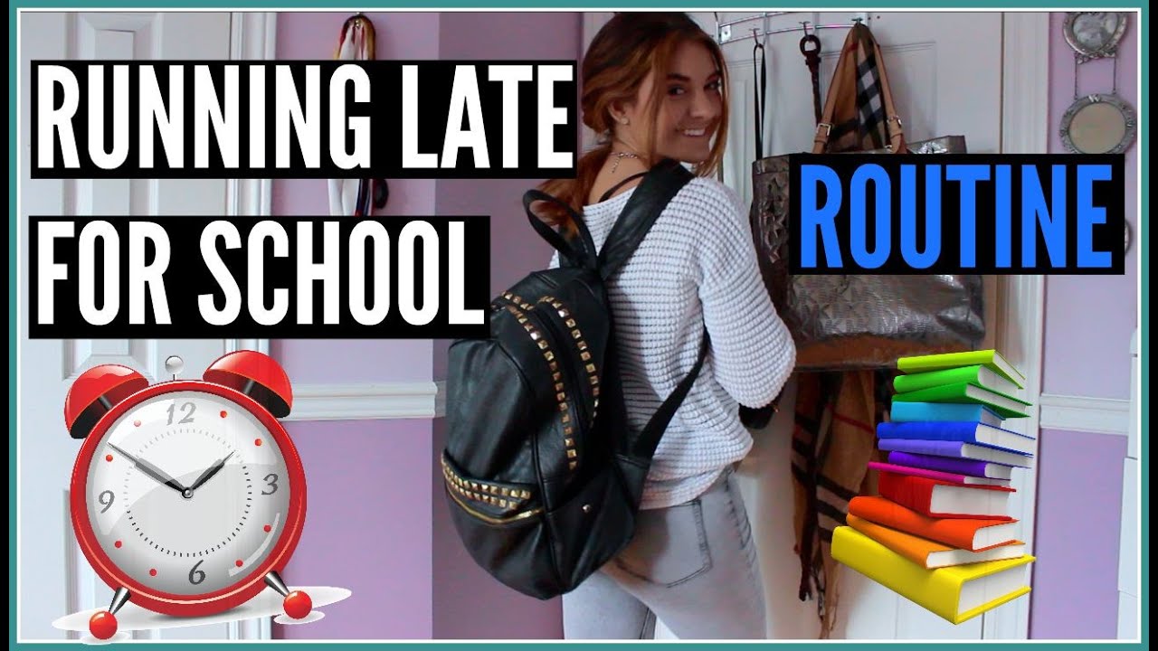 Running Late For SCHOOL Morning Routine:Hair, Makeup + Outfit IDEA
