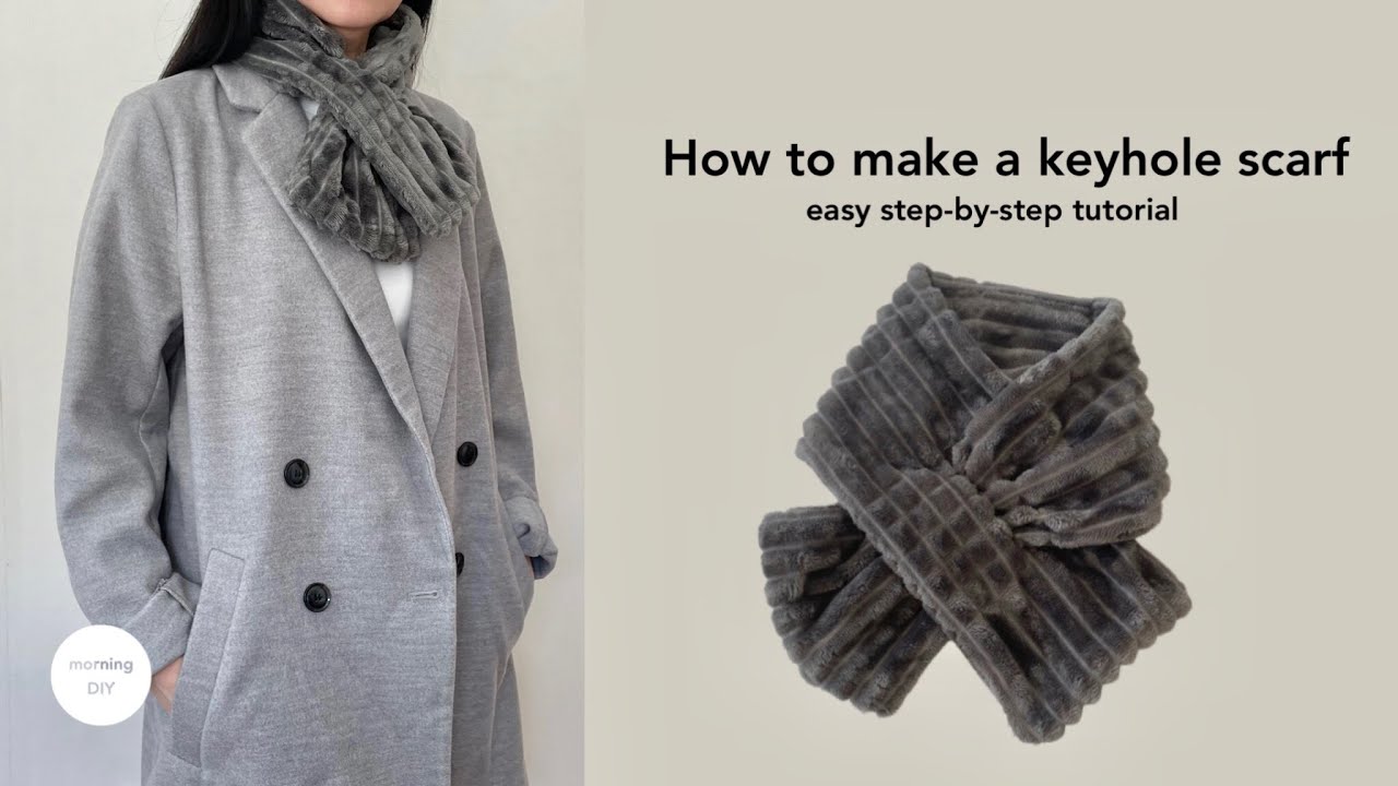 DIY neck warmer tutorial | How to make a keyhole scarf