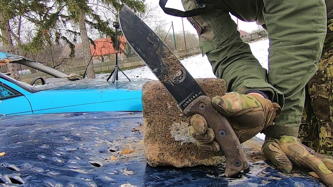 ESEE JUNGLAS II - DESTRUCTION TEST - UNTIL IT BREAKS - ESEE KNIVES JUNGLAS 2 - TIP TEST EXTREME