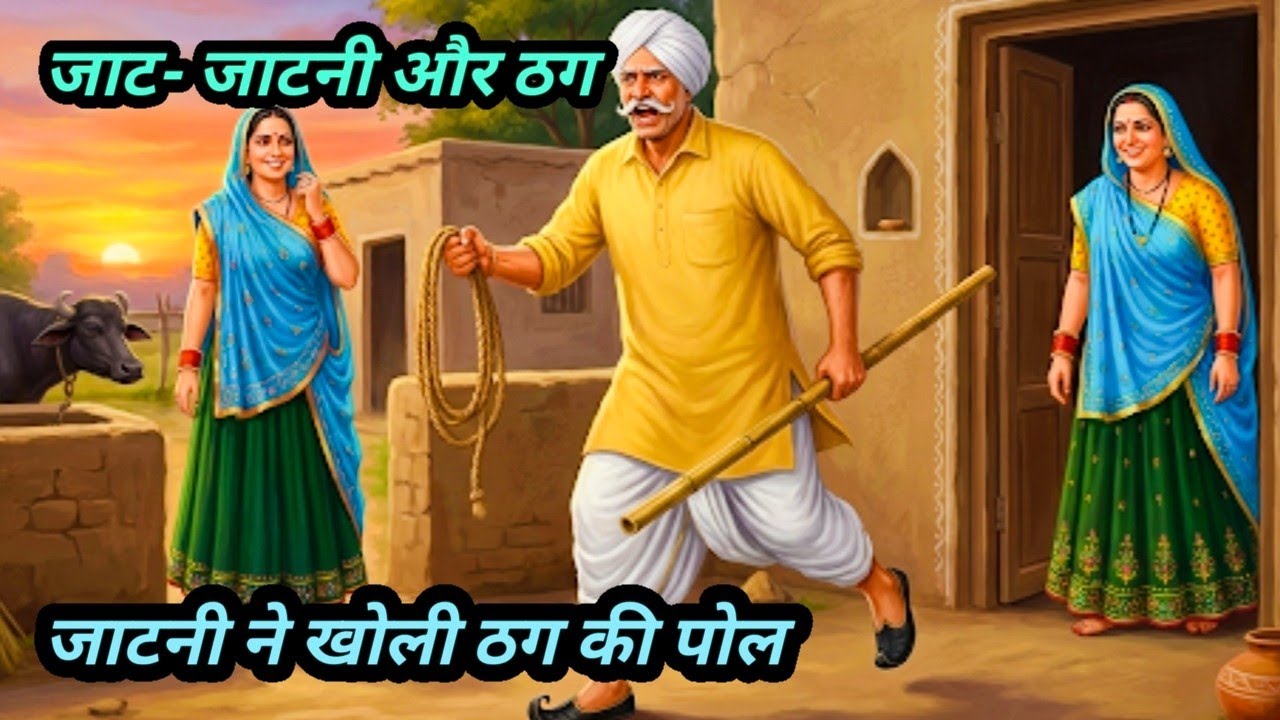 जाटनी ने किया जाट के भाई का भांडा फोड़। जाट के भी जुड़वा दिये हाथ। हिंदी कहानी। 