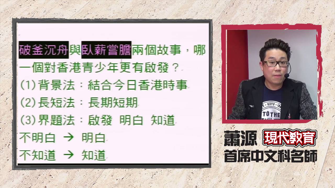 蕭源淺析 小組討論 【破釜沉舟 臥薪嘗膽】