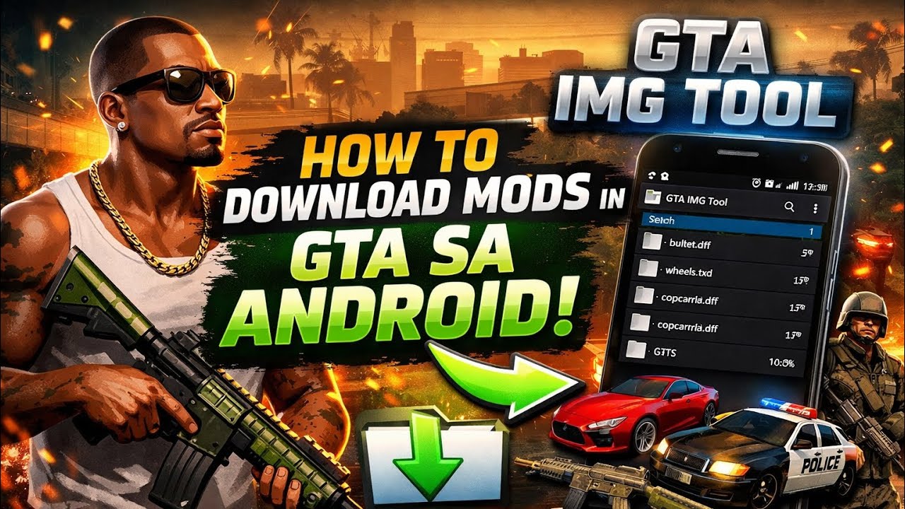 HOW TO DOWNLOAD MODS IN GTA SAN ANDREAS ANDROID 15 16 14