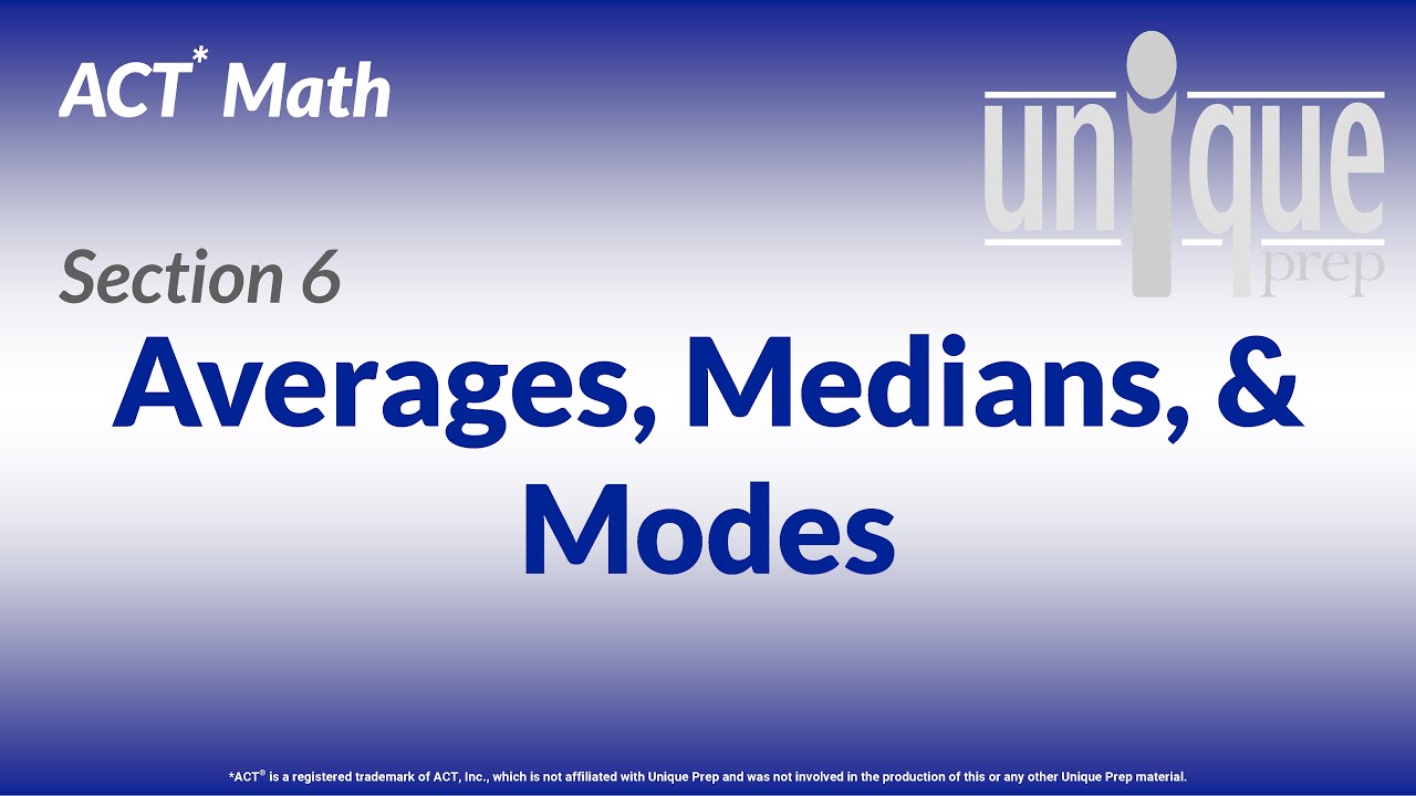 ACT Math 06. Averages