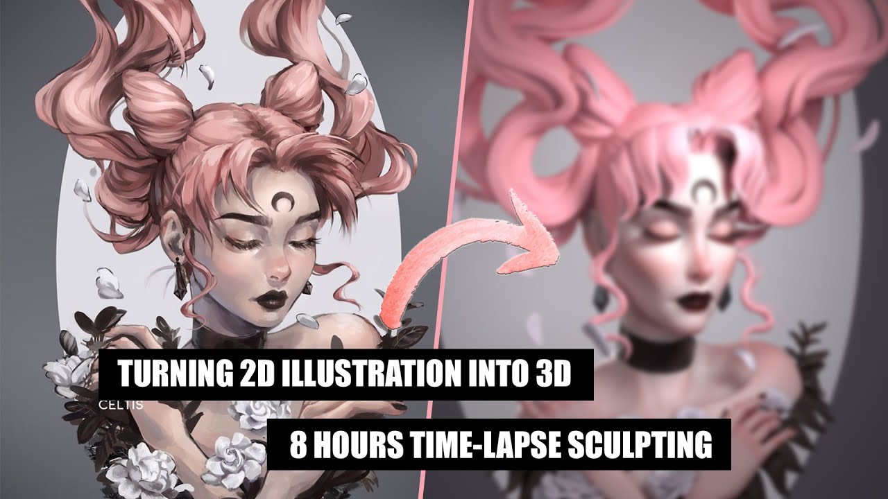 Chibiusa (Dark Lady) from Sailor Moon in 3D