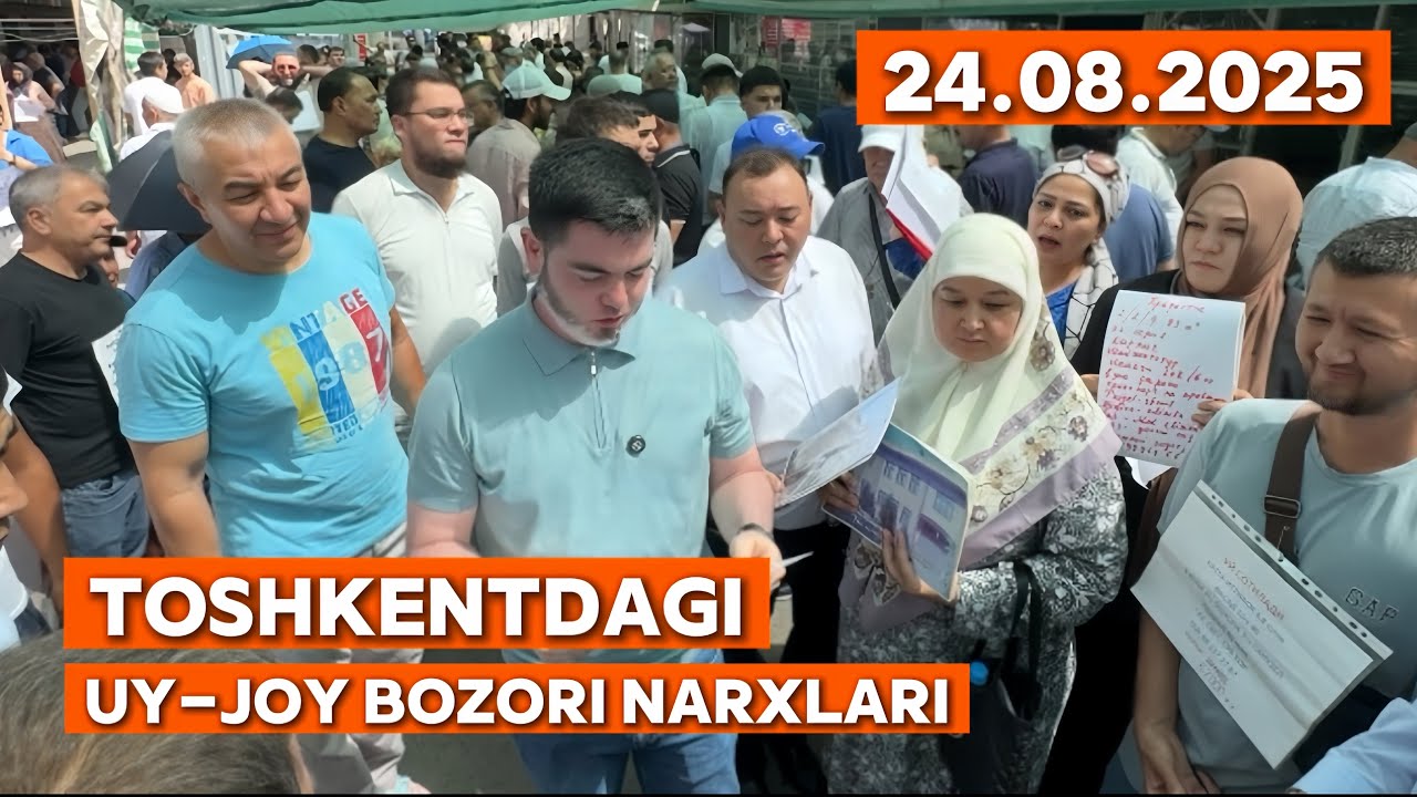 Toshkentdagi uy joy bozor narxlari 24.08.2025