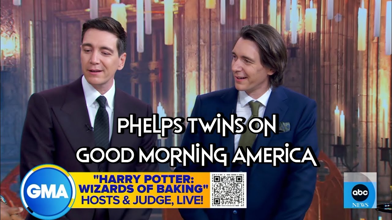 James & Oliver Phelps, Carla Hall on Good Morning America
