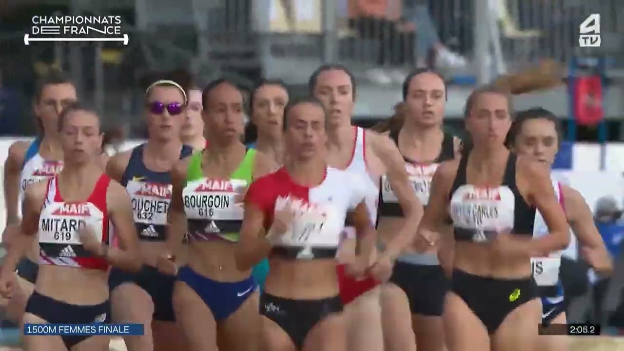 1500m  Finale   Championnats de  France Elite 2022 Charlotte Mouchet Anais Bourgoin  Aurore FLEURY