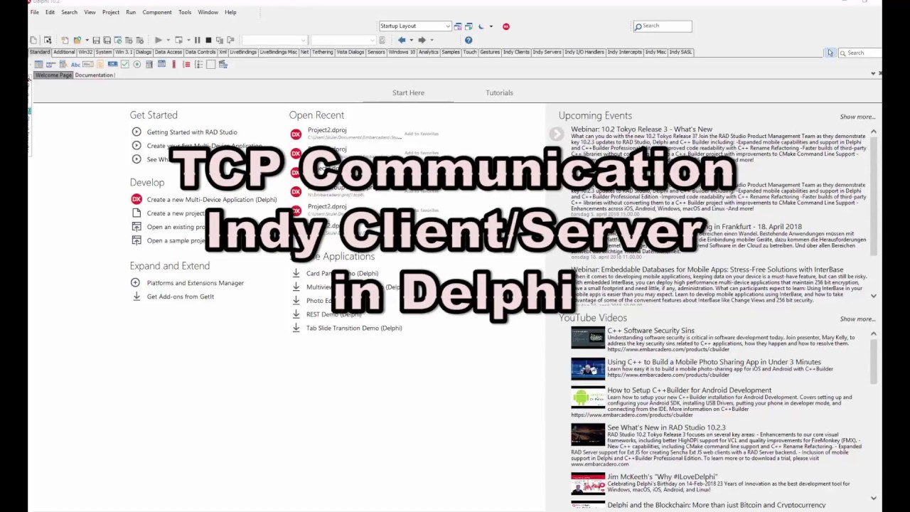 TCP client and server in Delphi