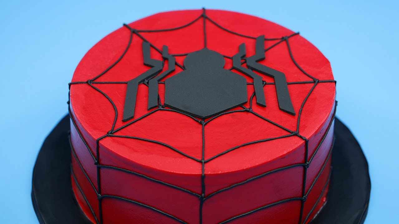 HOW TO MAKE A SPIDERMAN CAKE - NERDY NUMMIES
