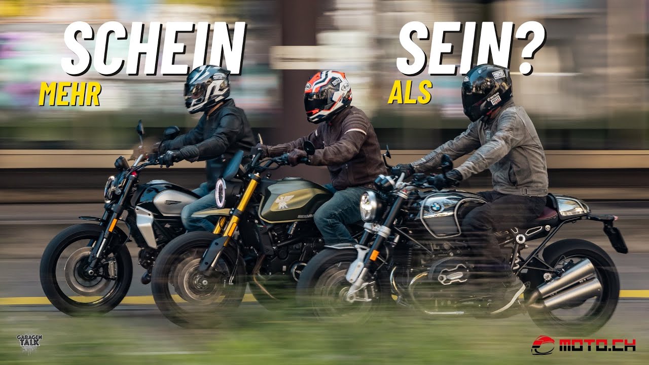 Doppelt so teuer, doppelt so gut? BMW R nineT vs. Ducati Scrambler und Moto Morini Seiemmezzo SCR