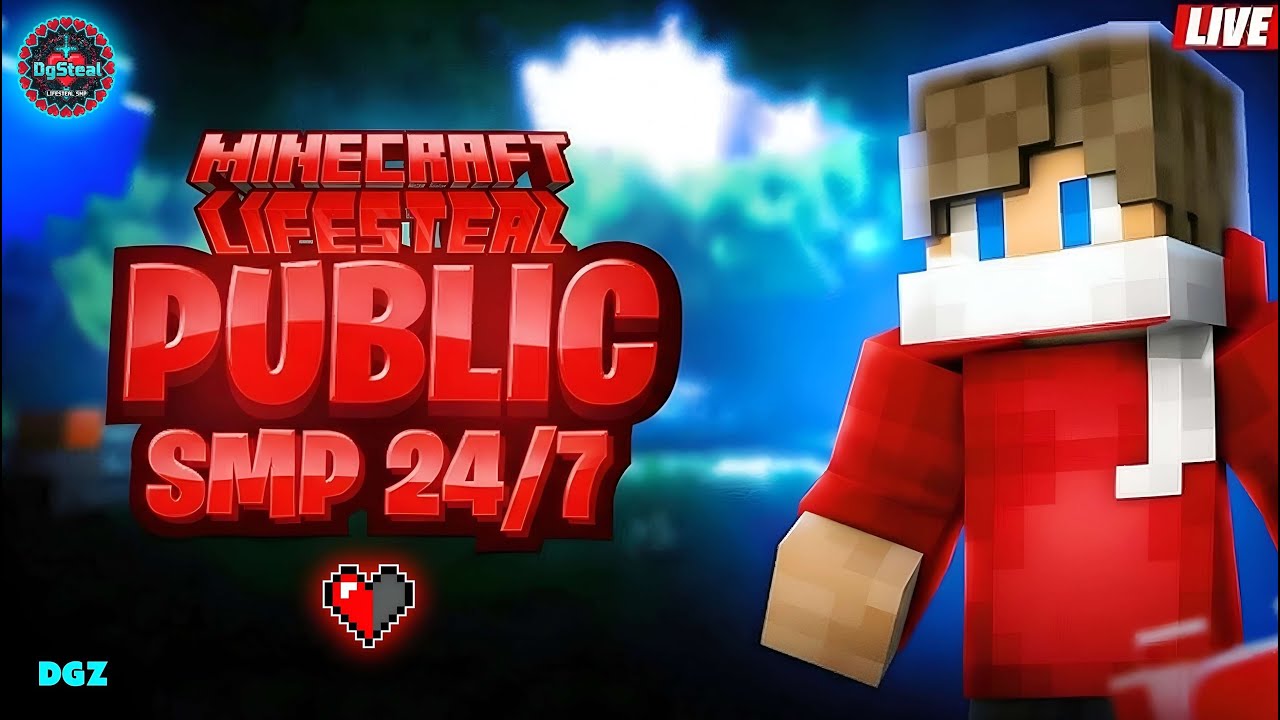 🔴 LIVE PLAYING LIFESTEAL ON MY PUBLIC SURVIVAL SMP  #minecraftlive #lifestealsmp #smplive