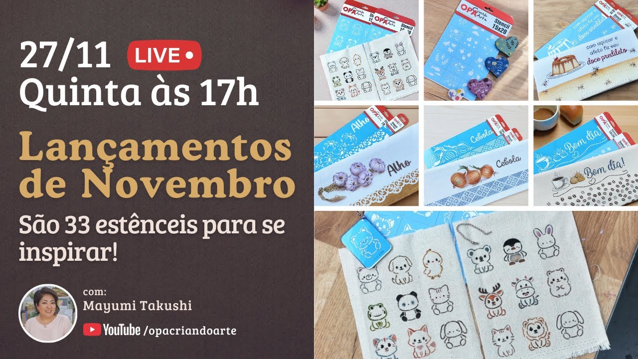 OPA! Novidades de Novembro - Você vai amar os 33 novos estênceis!