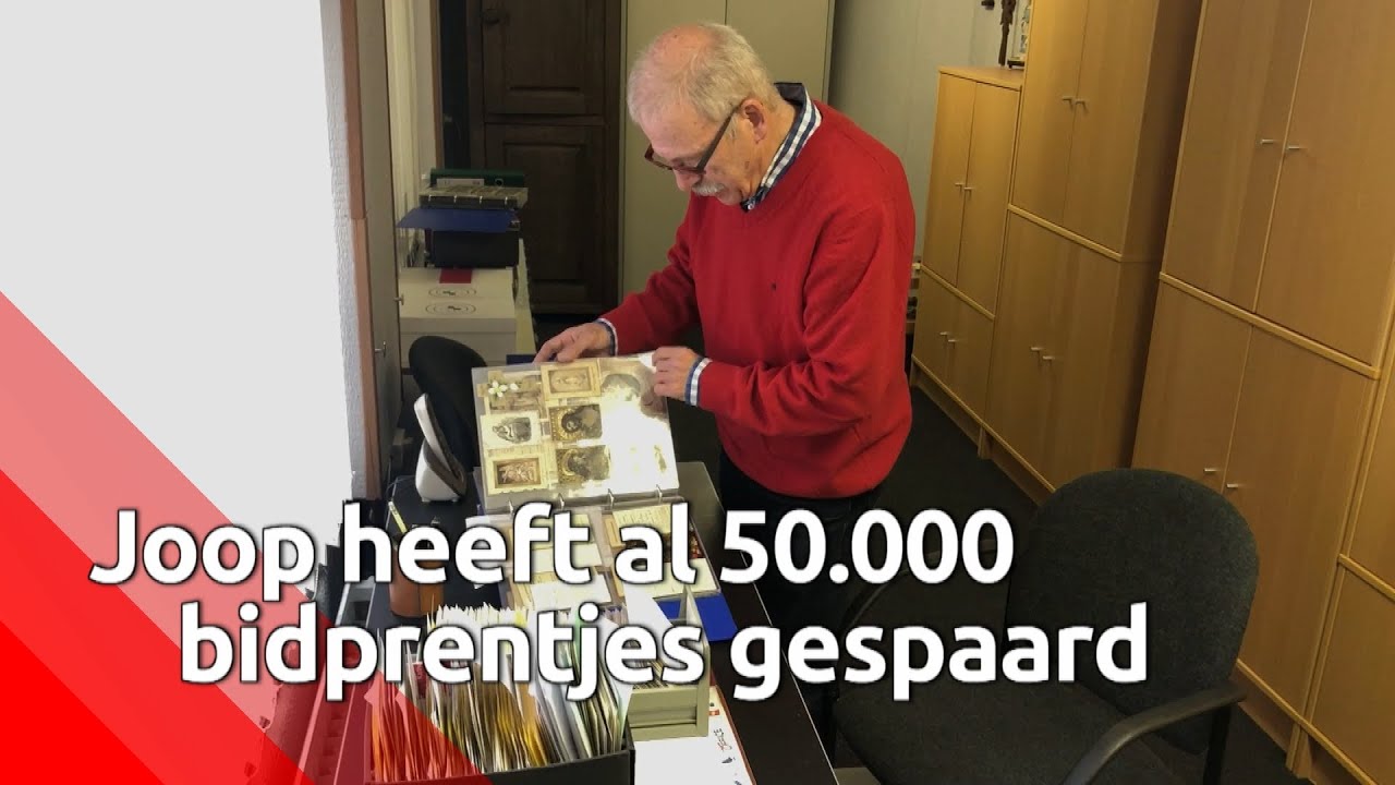 Verzamelaar Joop Vrins uit Breda  heeft 50.000 bidprentjes.