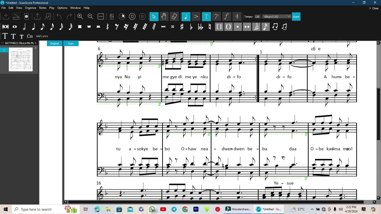 ||Okura me mu Sheet Music|| Chorale song