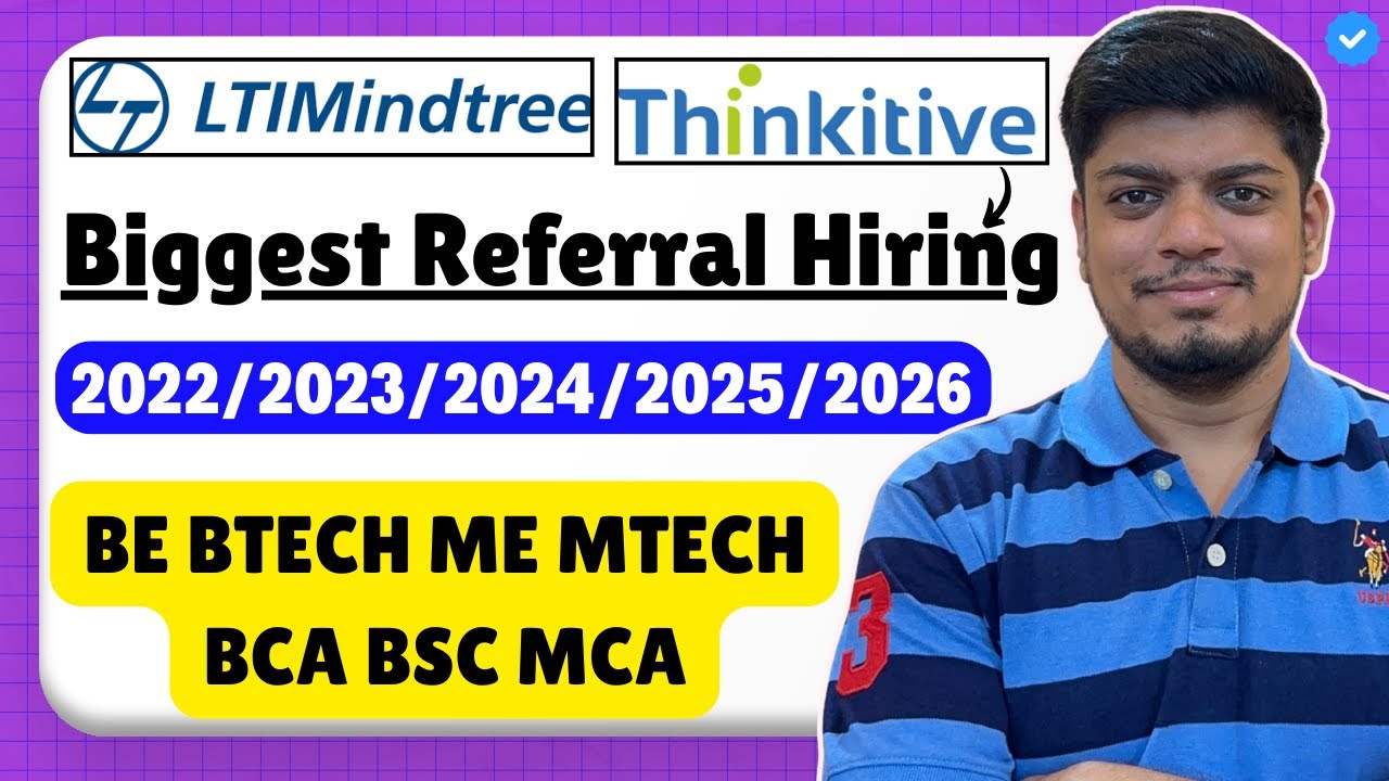 🔥LTIMindtree проводит крупнейший набор персонала по рекомендациям | Thinkitive Direct Hiring | BE...