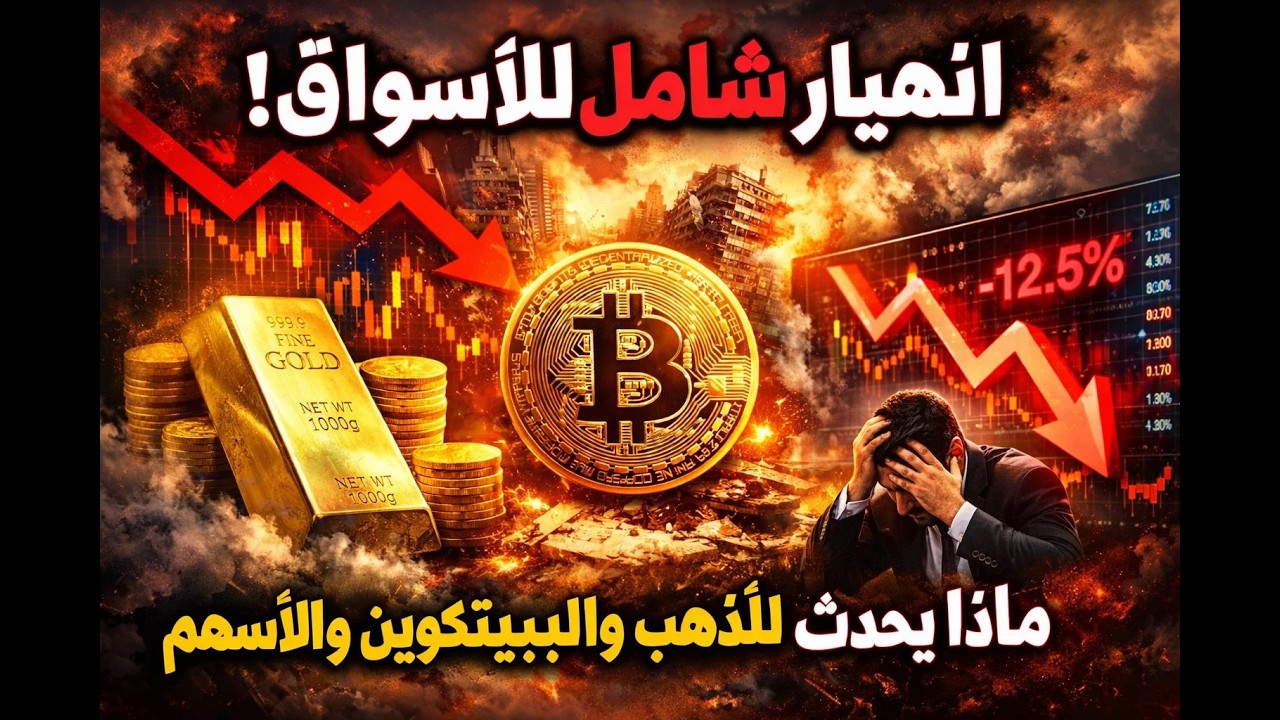 انهيار شامل للأسواق! ماذا يحدث للذهب والبيتكوين والأسهم؟