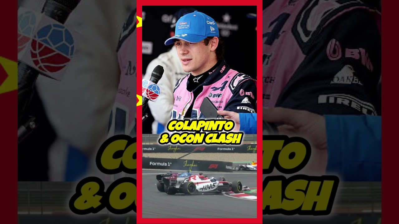Franco Colapinto & Esteban Ocon CRASH IN CHINESE GP #f1 #f1shorts #shorts #crash #china #fyp #news