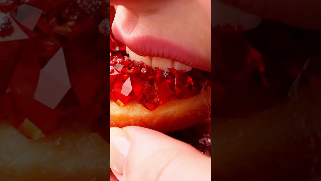 OMG 🍩 #crystaldonut #reddonut #foodart #dessertlover #omgfood #sweetmagic #yum