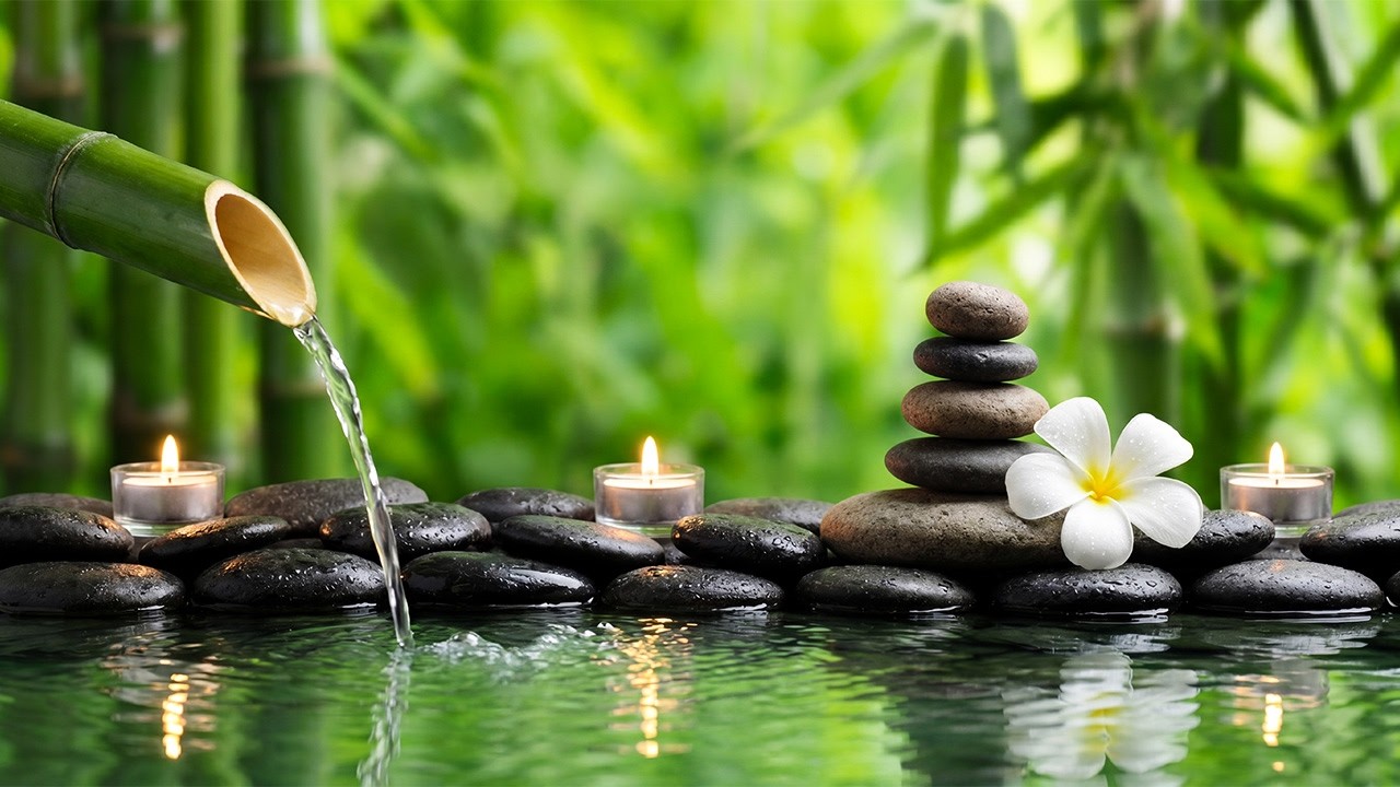 Relaxing Sleep Music + Bamboo Water Sounds 🌿 Deep Healing and Meditation Music Relax Mind Body, Spa