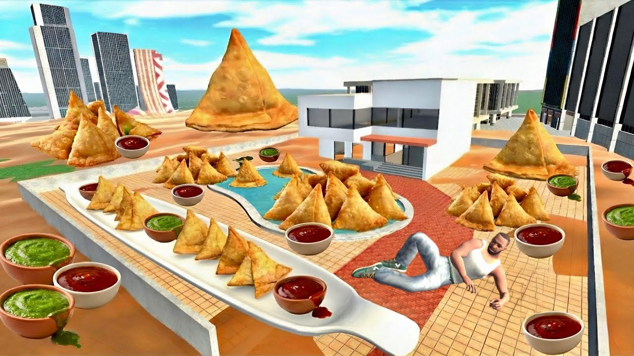 Franklin Tries Making Samosas at Home In Indian Bike Driving 3D