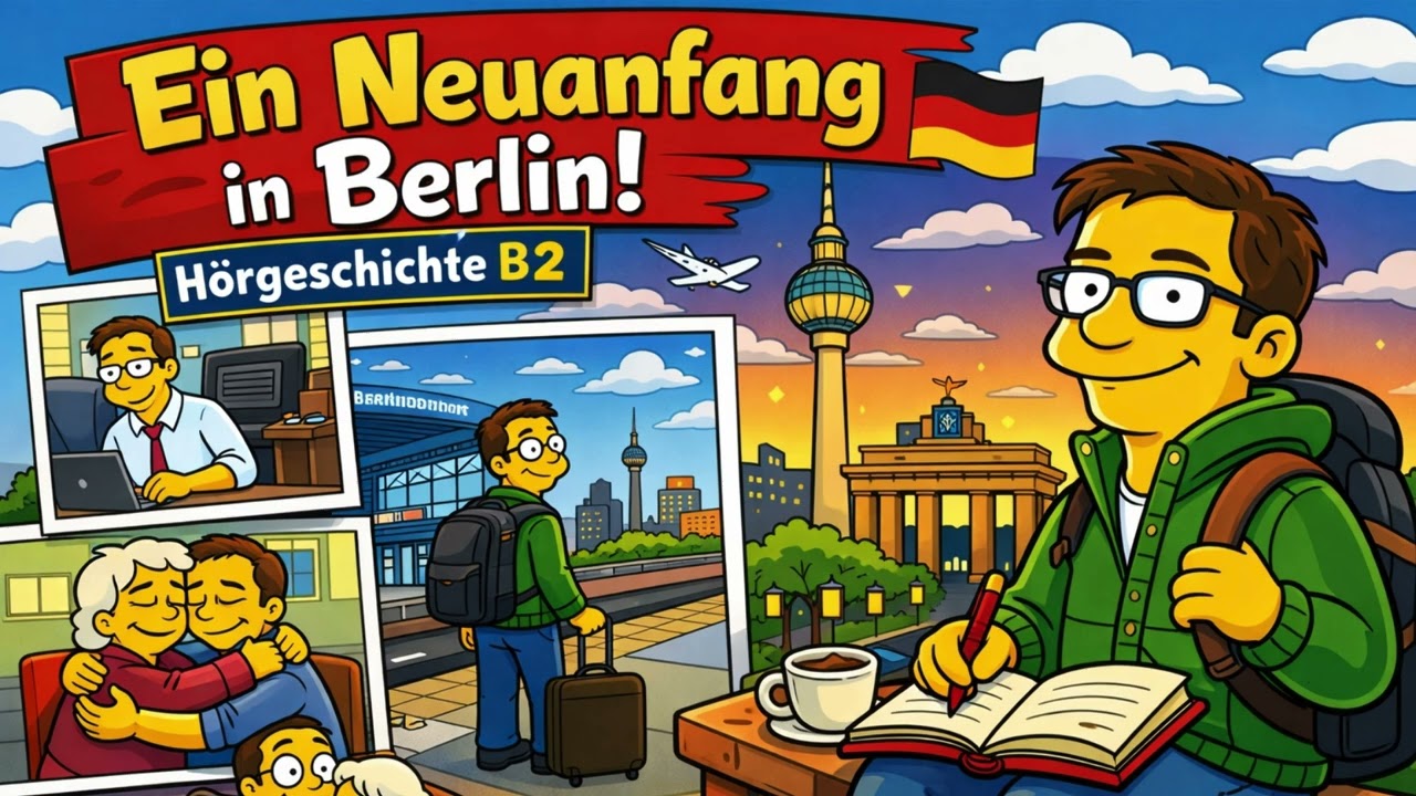 Deutsch lernen durch Hören 🇩🇪 | B2 Geschichte – Ein Neuanfang in Berlin