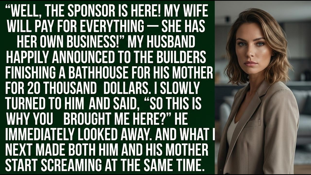 “My Wife Has Her Own Business—She’ll Pay!” My Husband Took Me to MIL’s $1M Sauna Build
