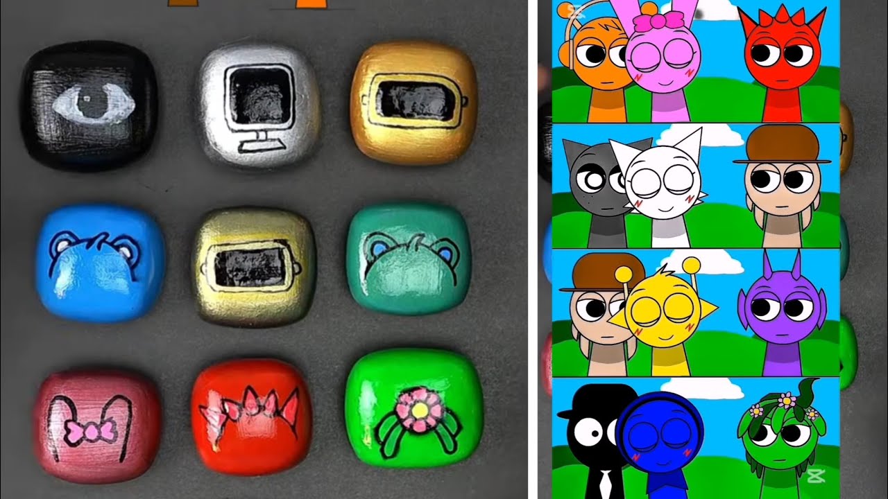 GUESS WHICH SPRUNKI CHARACTER WILL COME OUT OF THE CUBE #asmr #sprunki #squidgame