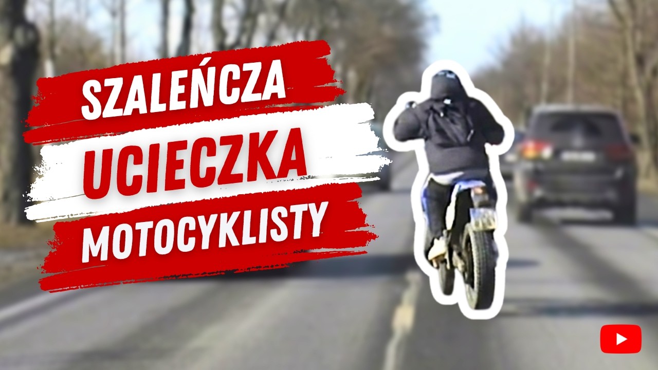 Pościg za 26-letnim motocyklistą bez uprawnień i z nielegalnymi substancjami.