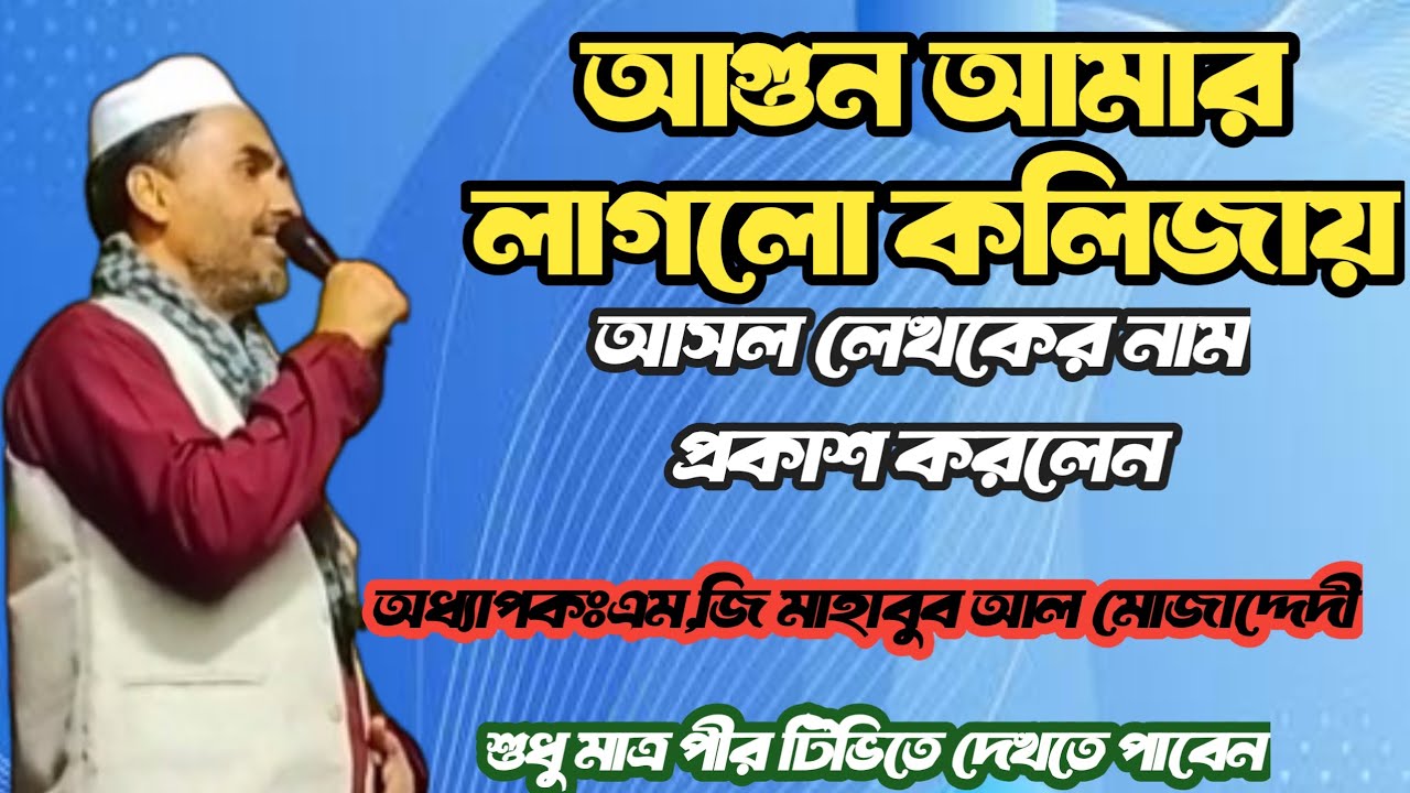 প্রত্যেকটা গজলেই ওয়াজ লুকিয়ে আছে।অধ্যাপক এমজি মাহাবুব আল মোজাদ্দেদী