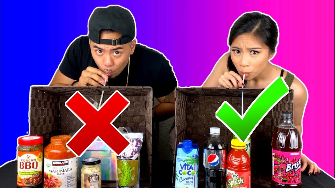 DON'T CHOOSE THE WRONG MYSTERY DRINK CHALLENGE! GF VS. BF