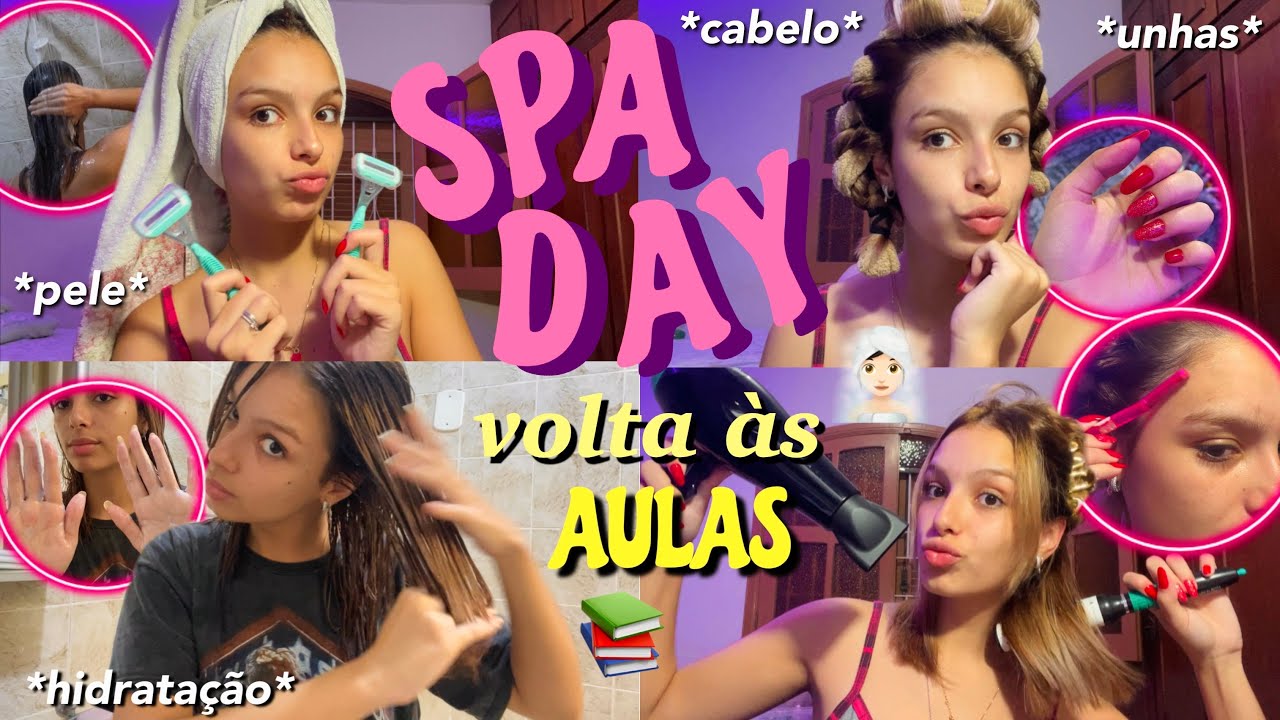 SPA DAY VOLTA ÀS AULAS 2025! 🧖🏻‍♀️ - cabelo, unhas, pele, sobrancelha, hidratação… 🤍