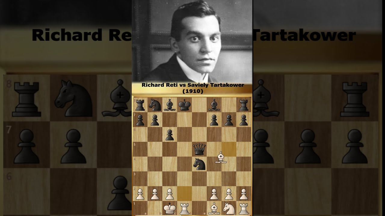 R&eacute;ti&rsquo;s Elegant Trap 💡 Mate in 3 Against Tartakower! #chess #shorts #reti