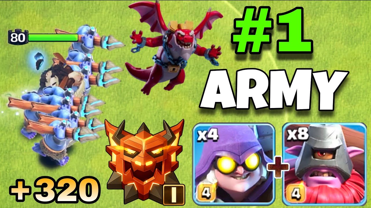The EASIEST SPAM Army for NONSTOP 3 STARS in Legend League! New th18 attack strategy in coc