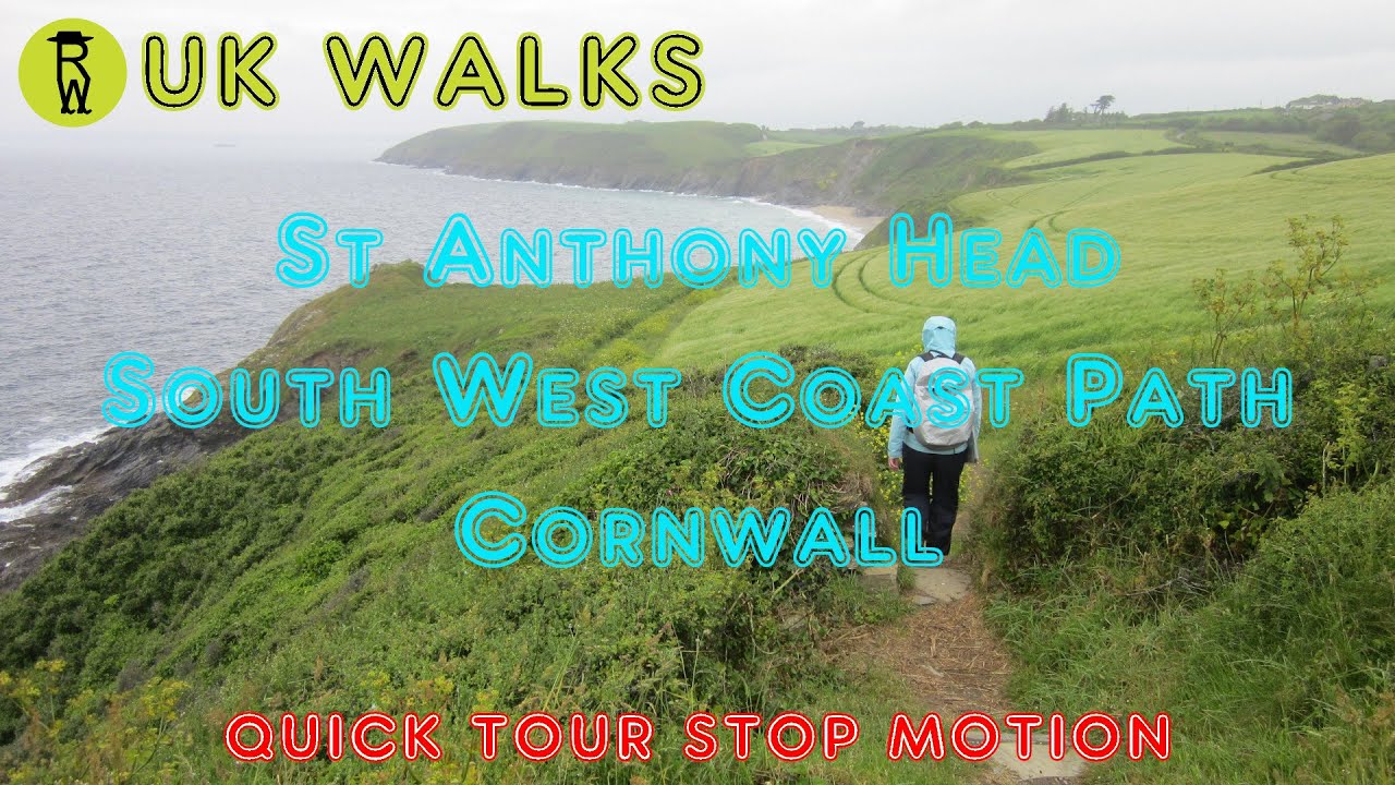 St Anthony Head Walk, South West Coast Path Walks In Cornwall - Quick Tour Stop Motion Walking