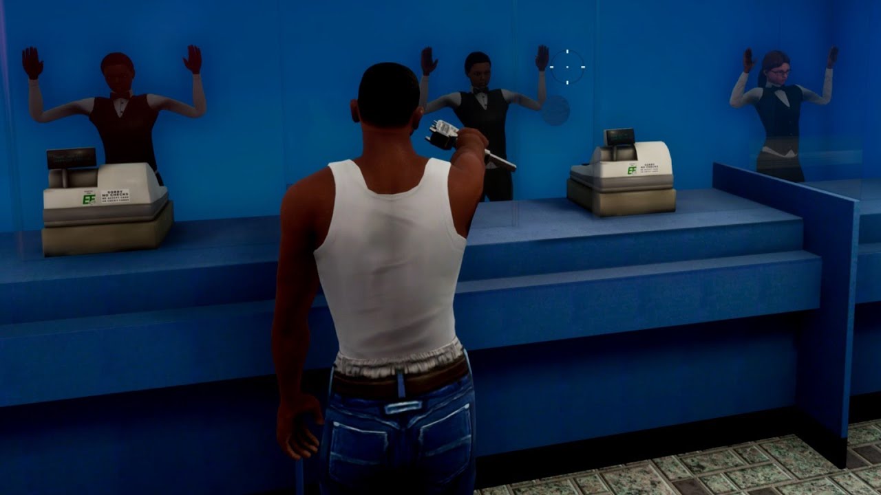 Can you ROB a BETTING SHOP in GTA San Andreas Definitive Edition? GTA Trilogy (PS5 Version)