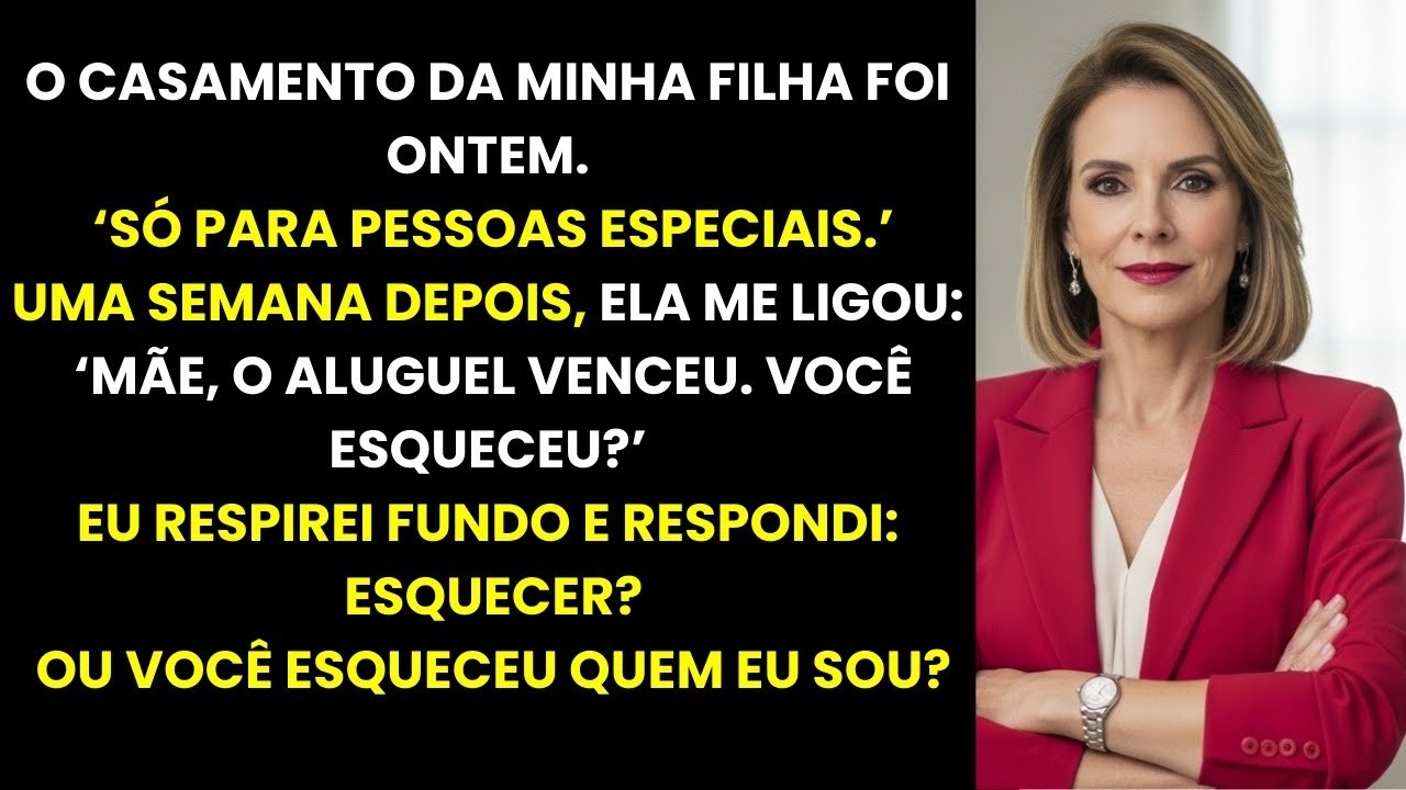 O casamento da minha filha foi ontem - Só para pessoas especiais .Uma semana depois…