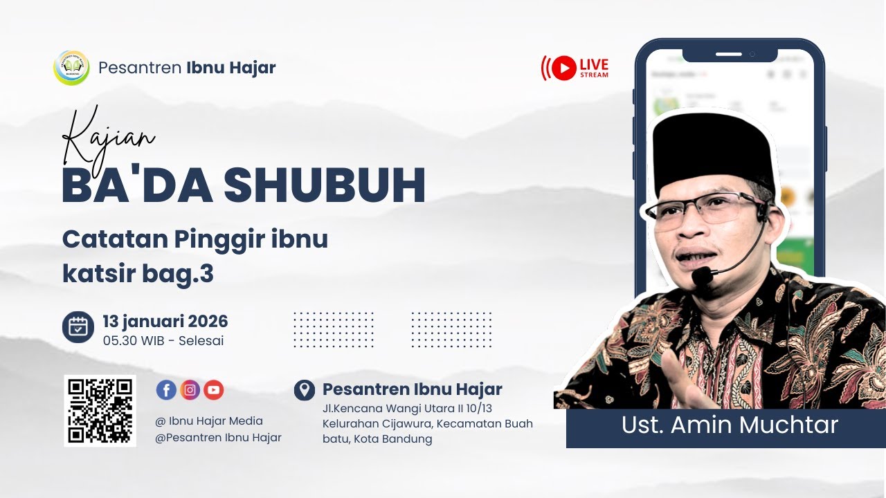 [LIVE] CATATAN PINGGIR IBNU KATSIR BAG.3 | USTADZ AMIN MUCHTAR | [PESANTREN IBNU HAJAR]