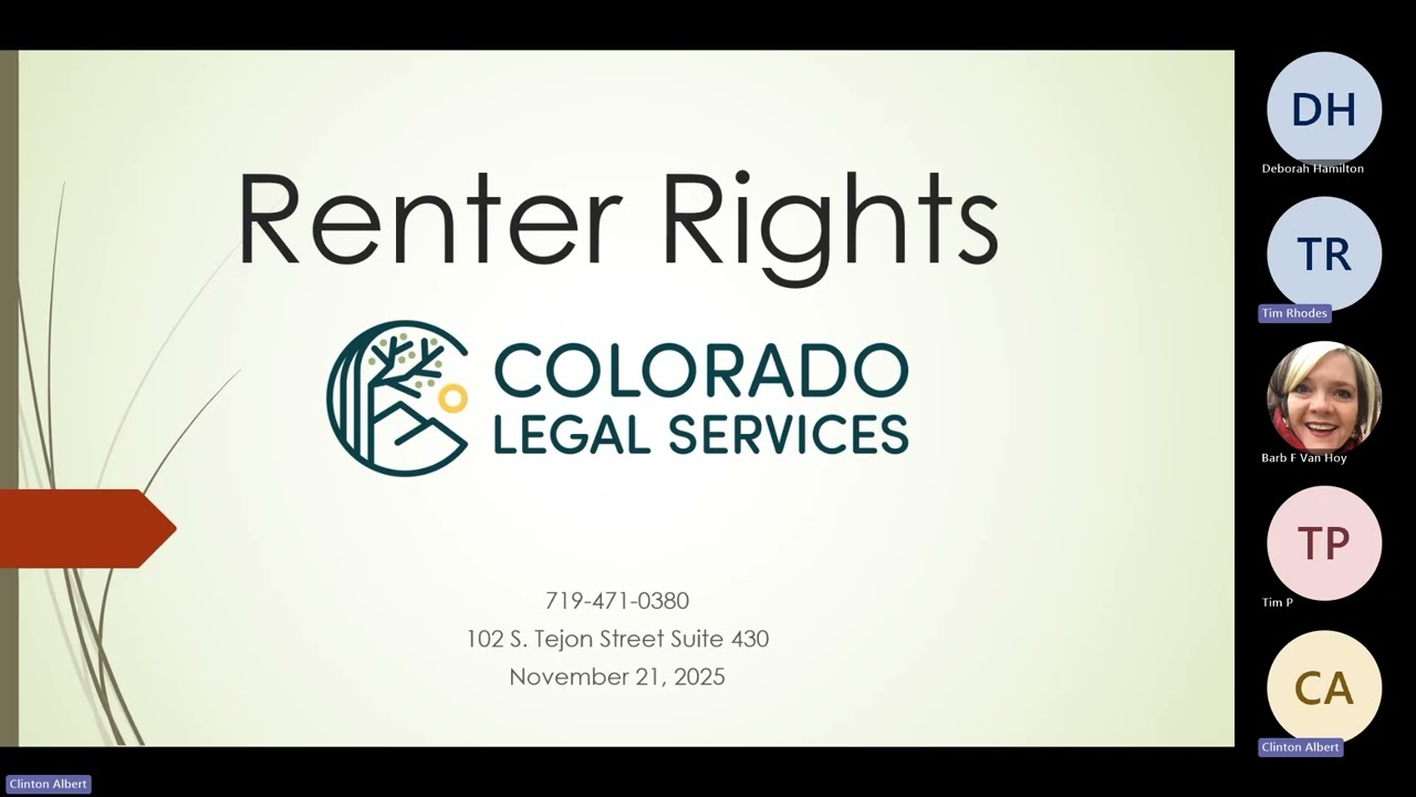 Renter Rights 101 - November 21, 2025