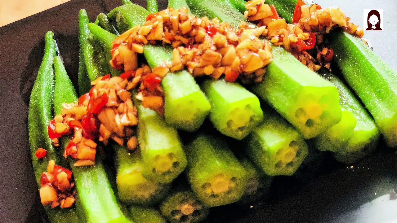 Healthy Chinese Okra Salad In 5 minutes | Steamed Okra | Dherosh