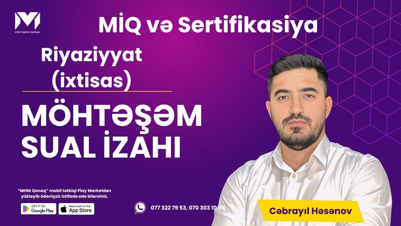 Gün ərzində paylaşılan sualların izahı-Cəbrayıl Həsənov