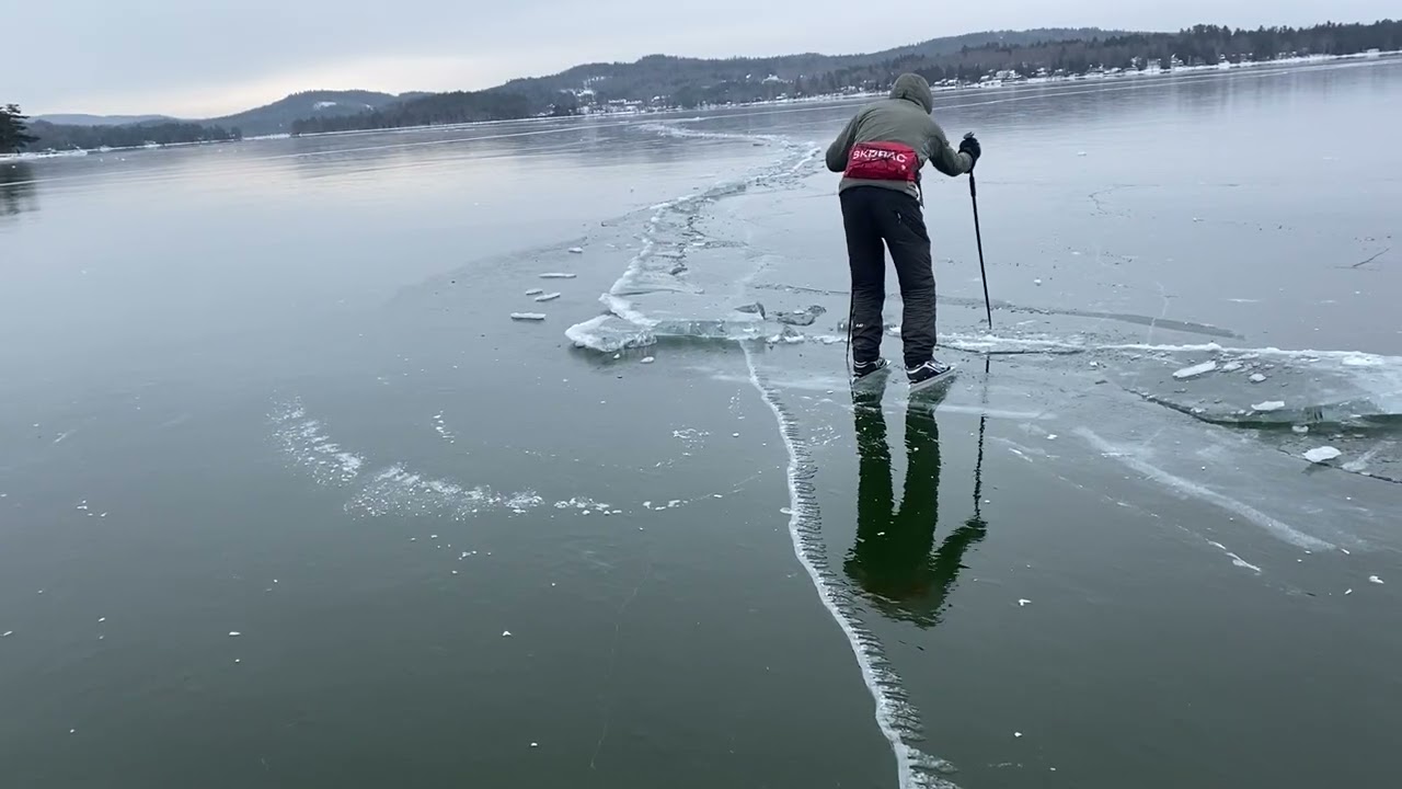 Skating Newfound Lake with NH Nordic buddies!