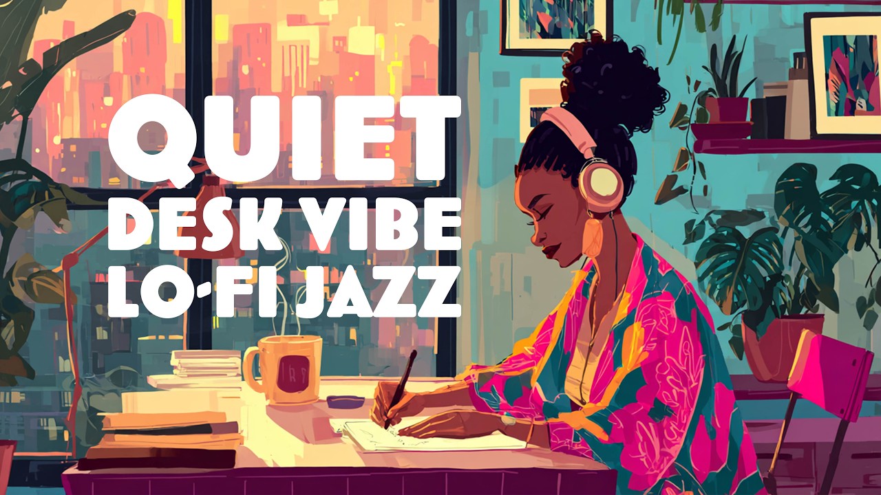 Quiet Desk Vibe Jazz ✍🏽🎧 | 1 Hour Lofi Jazz for Study, Writing, Focus & Relaxing