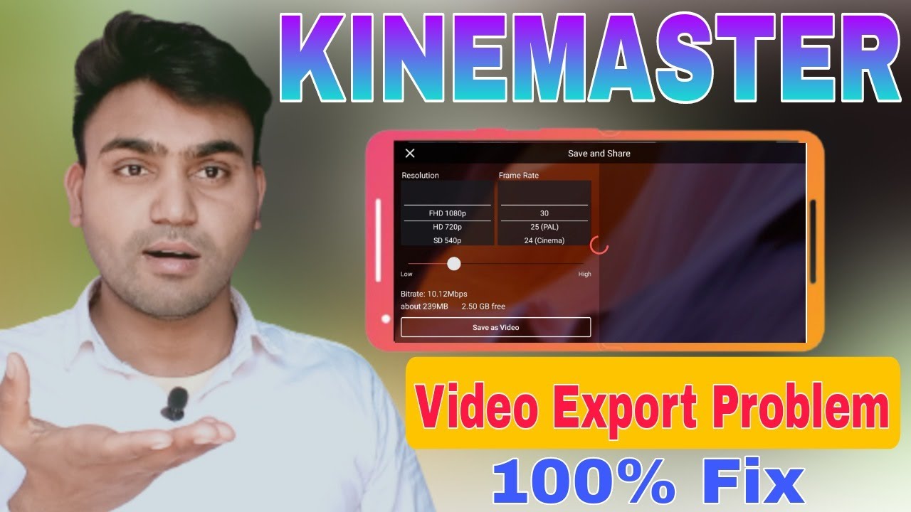 Kinemaster Video Export Save Problem Fix An error occurred while exporting please try again solve